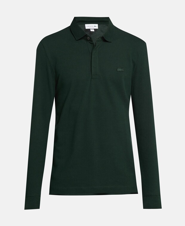 

Рубашка-поло с длинными рукавами Lacoste, зеленый