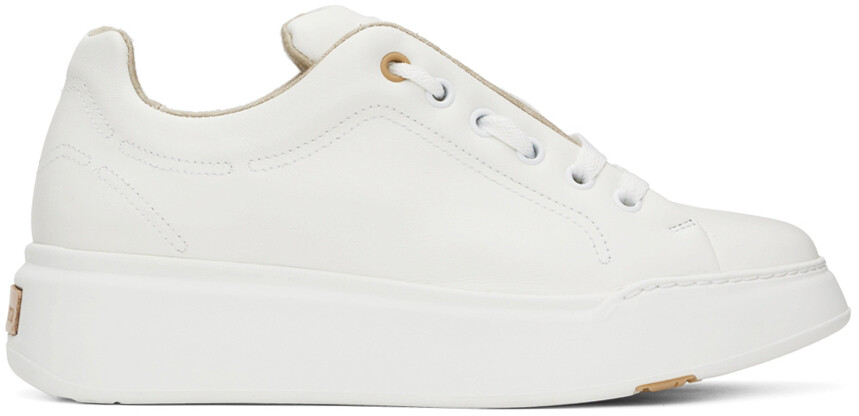 

Белые кожаные кроссовки Maxiv Max Mara, Белый