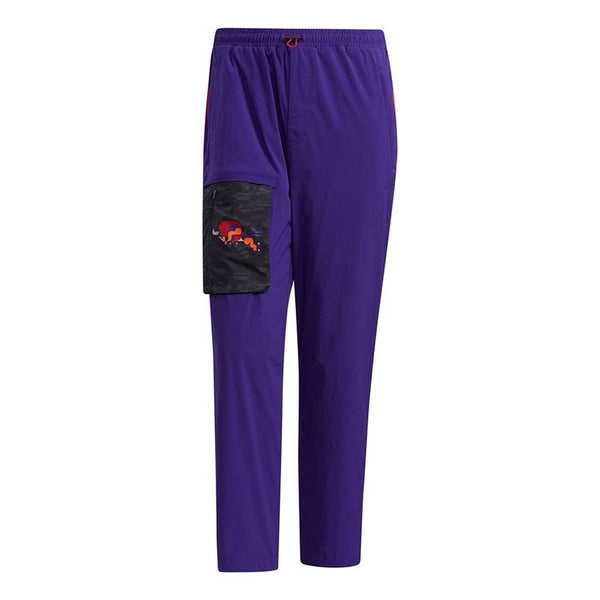 Спортивные штаны Adidas Cny Pnt Wv New Year's Edition Cargo Casual Sports Purple, Фиолетовый