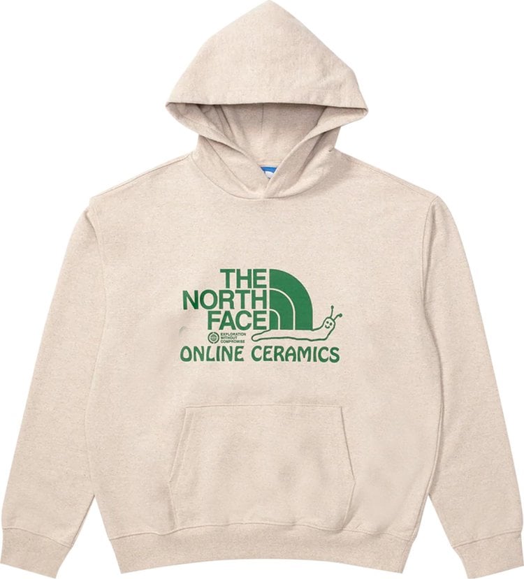 Худи The North Face x Online Ceramics Graphic Hoodie 'White Regrind', кремовый - фото