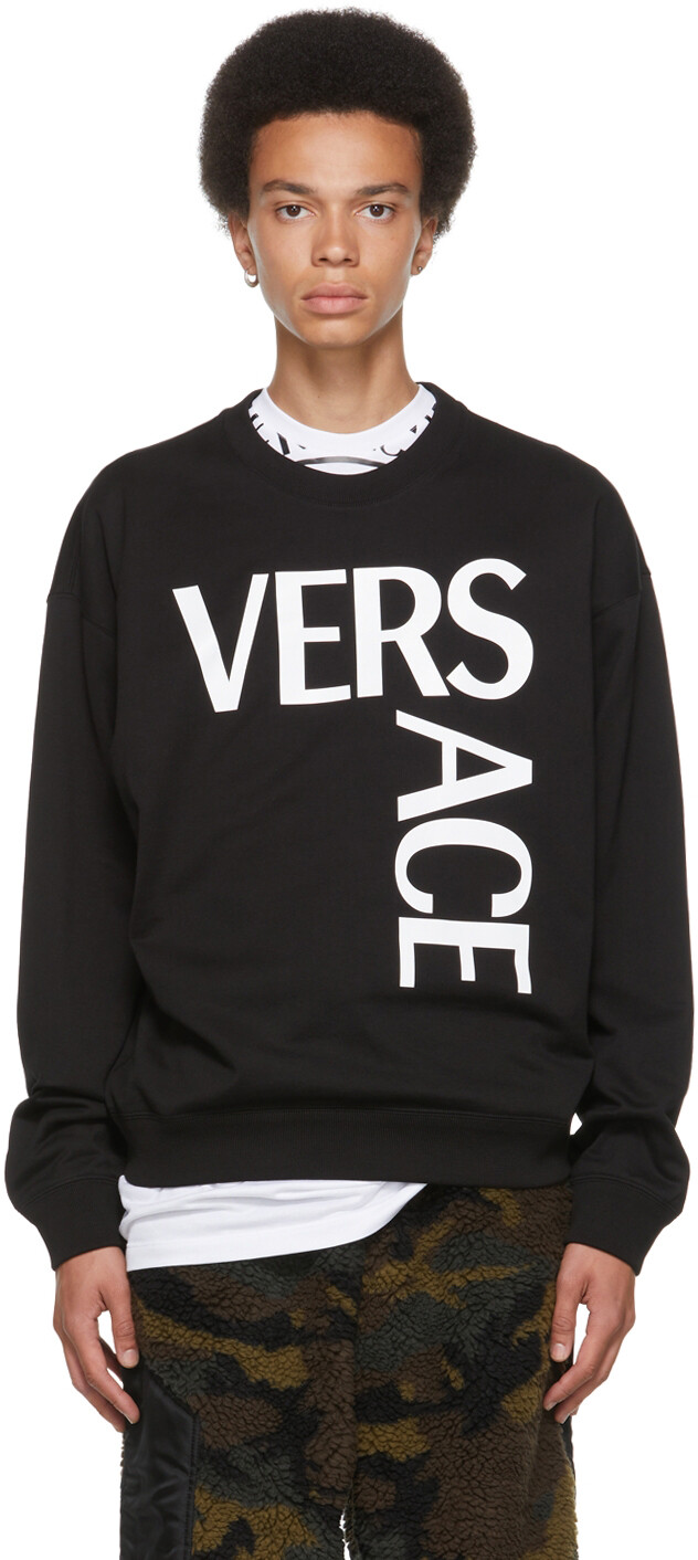 

Черная толстовка с логотипом Versace, Черный