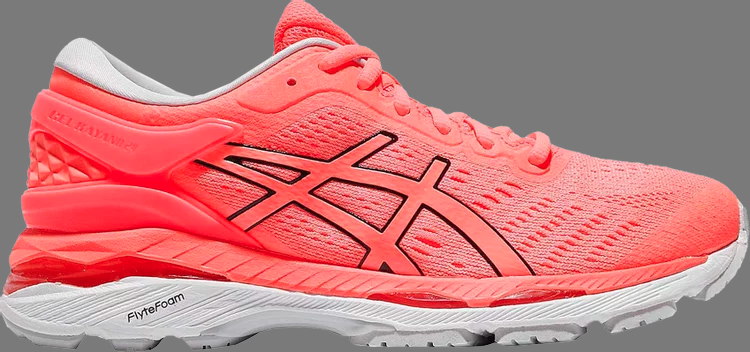 Лимитированные кроссовки wmns gel kayano 24 'flash coral' Asics, апельсин - фото