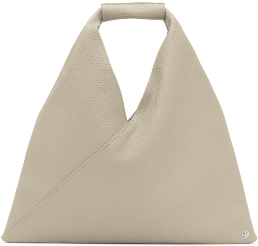 

Серая объемная сумка с треугольными чашечками MM6 Maison Margiela