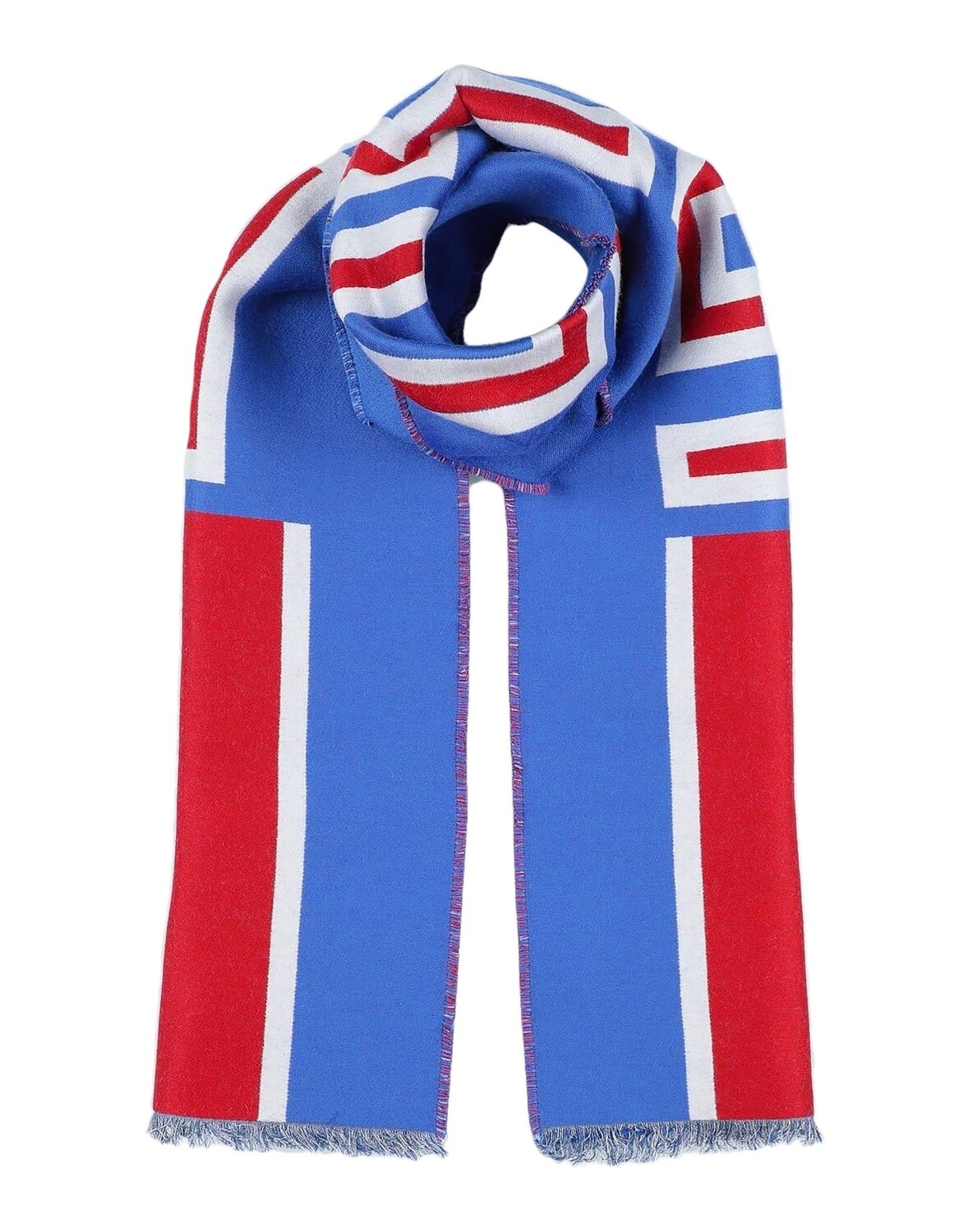

Шарф Gucci Scarves and foulards, синий, красный, белый