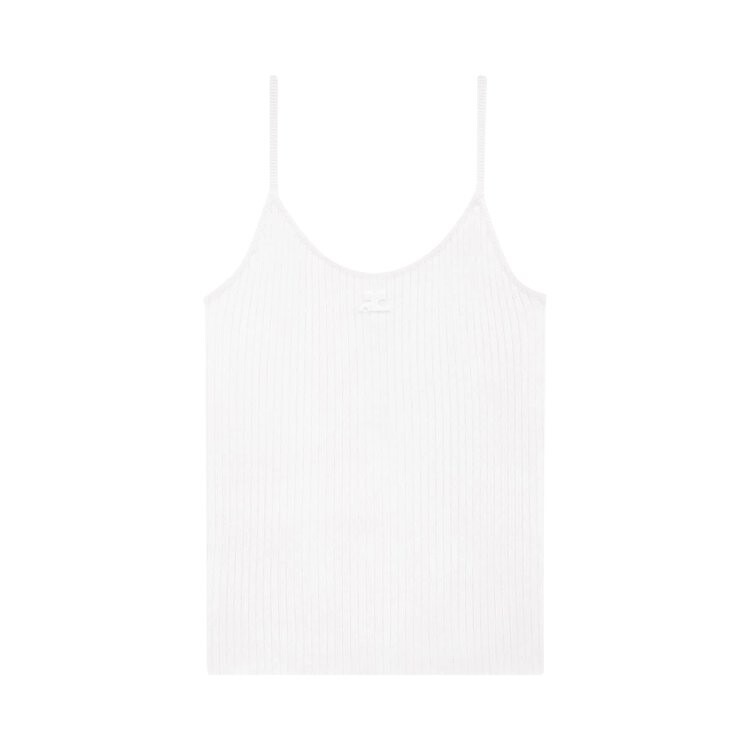 

Топ Courrèges Rib Knit Tank Top 'Heritage White', белый