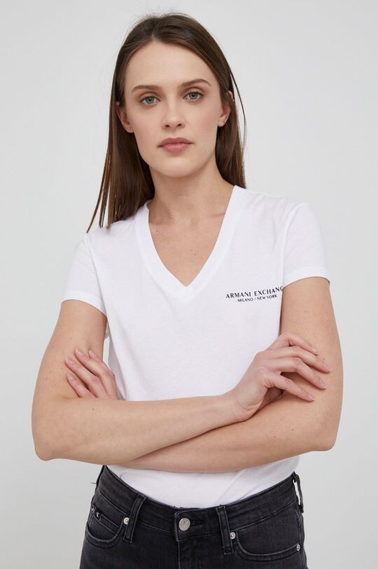 

Хлопковая футболка 8NYT81.YJG3Z.NOS Armani Exchange, белый