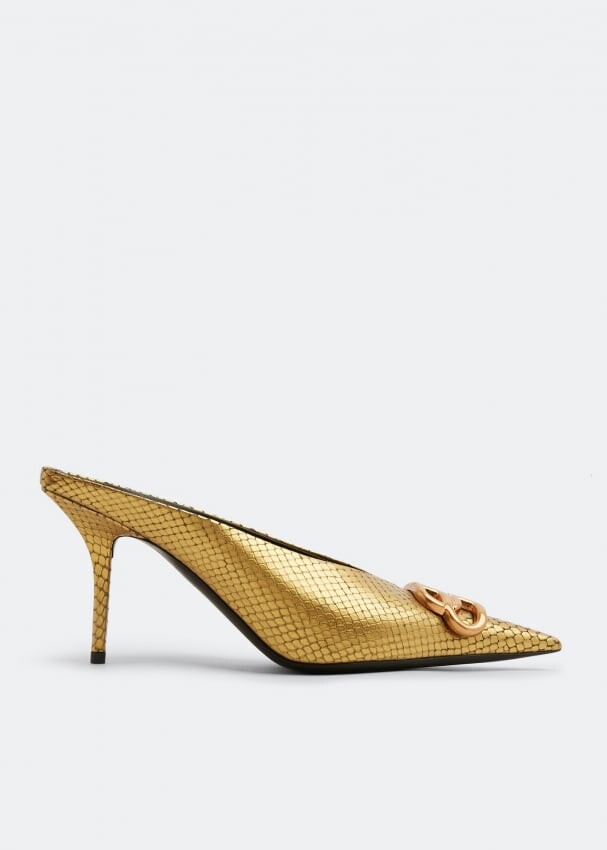 

Мюли BALENCIAGA BB Square knife mules, золотой