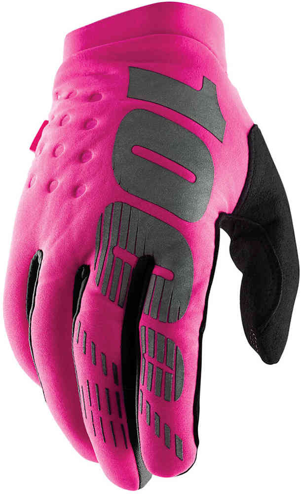 100% Brisker Женские велосипедные перчатки, розовый/черный цена и фото