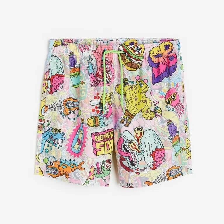 

Шорты H&M SpongeBob Patterned Swim, мультиколор
