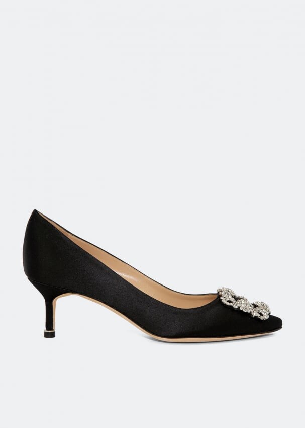 

Атласные туфли MANOLO BLAHNIK Hangisi satin pumps, черный