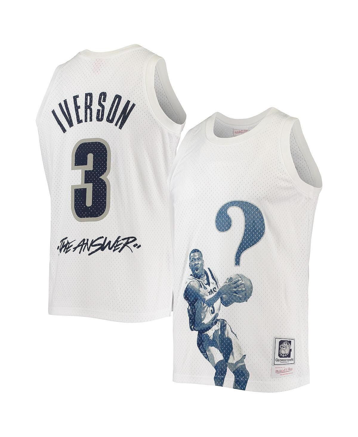 

Футболка Mitchell & Ness Men's Allen Iverson White Georgetown Hoyas The Answer, белый