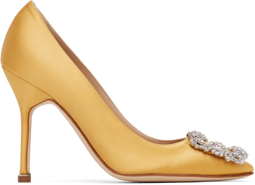

Желтые туфли на каблуке Hangisi 105 Manolo Blahnik