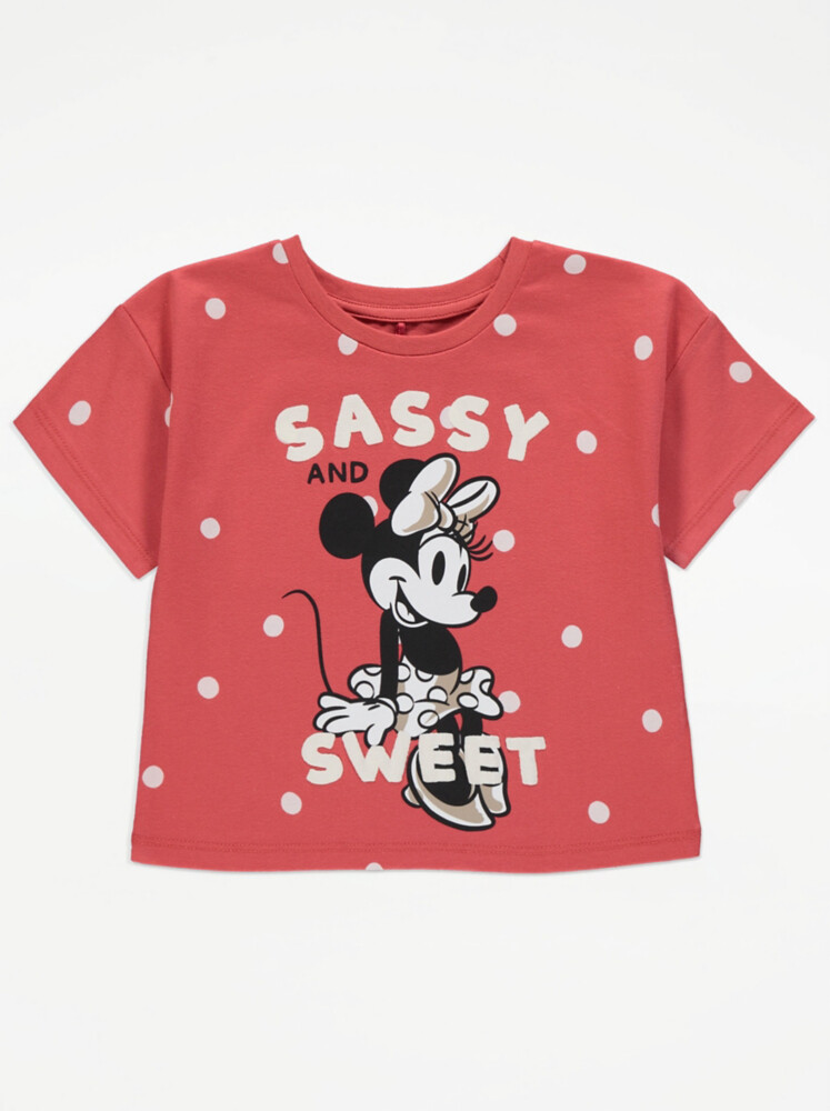 

Красная футболка Disney Minnie Mouse в горошек George., красный