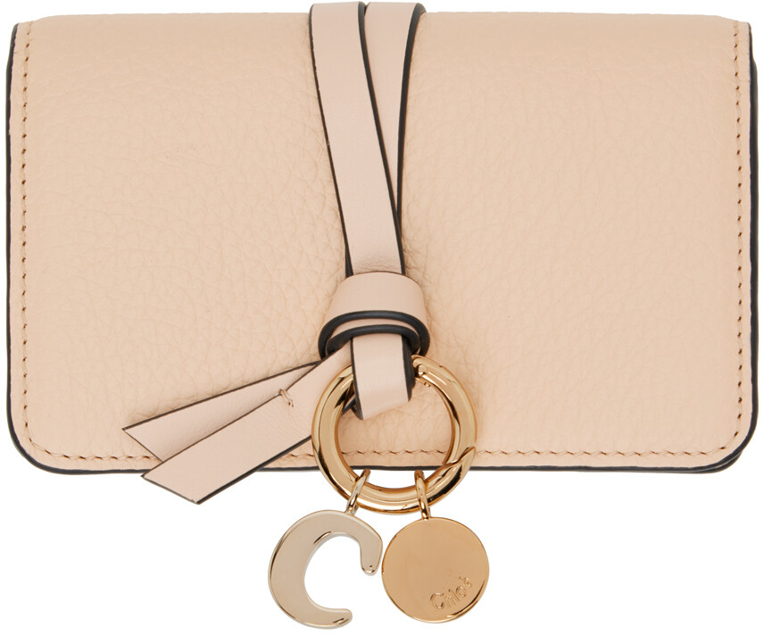 

Розовая визитница с алфавитом Chloé