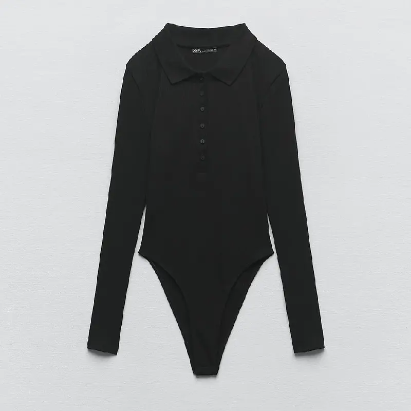 

Боди Zara Polo Collar, черный