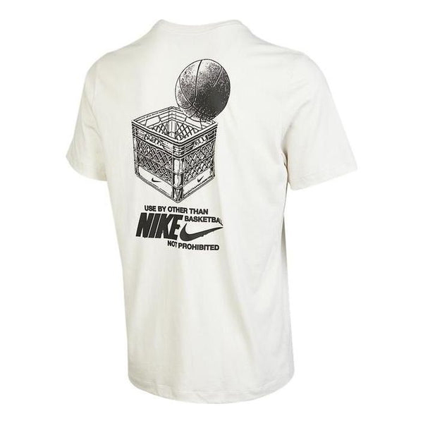 Футболка Men's Nike Logo Pattern Printing Round Neck Short Sleeve White T-Shirt, Белый