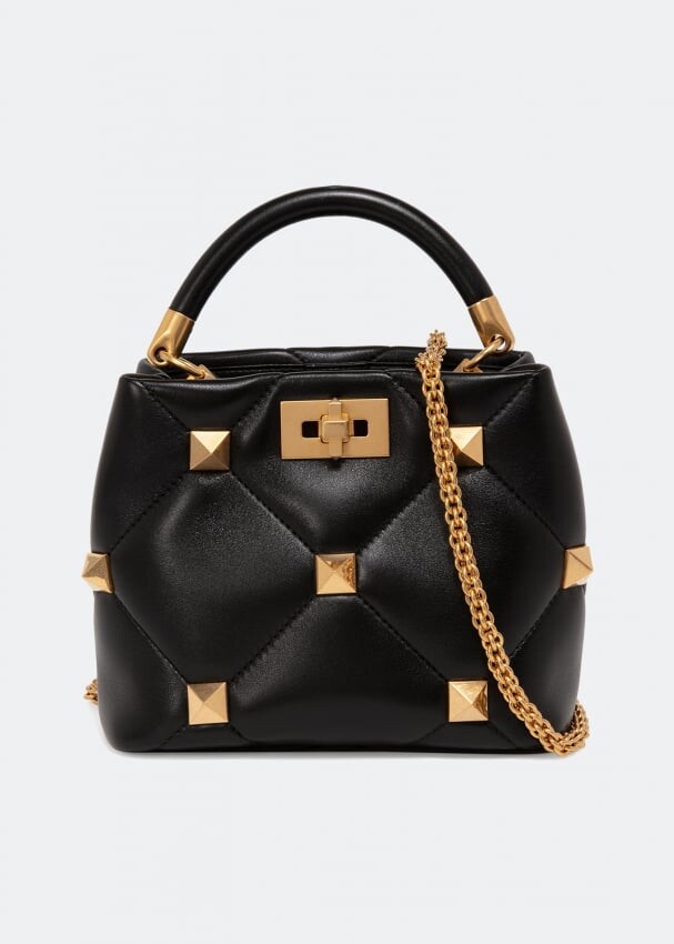 

Сумка VALENTINO GARAVANI Roman stud top handle bag, черный