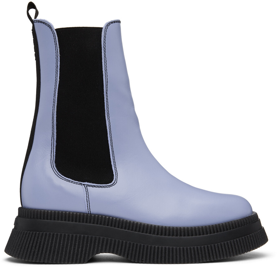 

Синие ботинки челси Creepers GANNI, Синий, Синие ботинки челси Creepers GANNI
