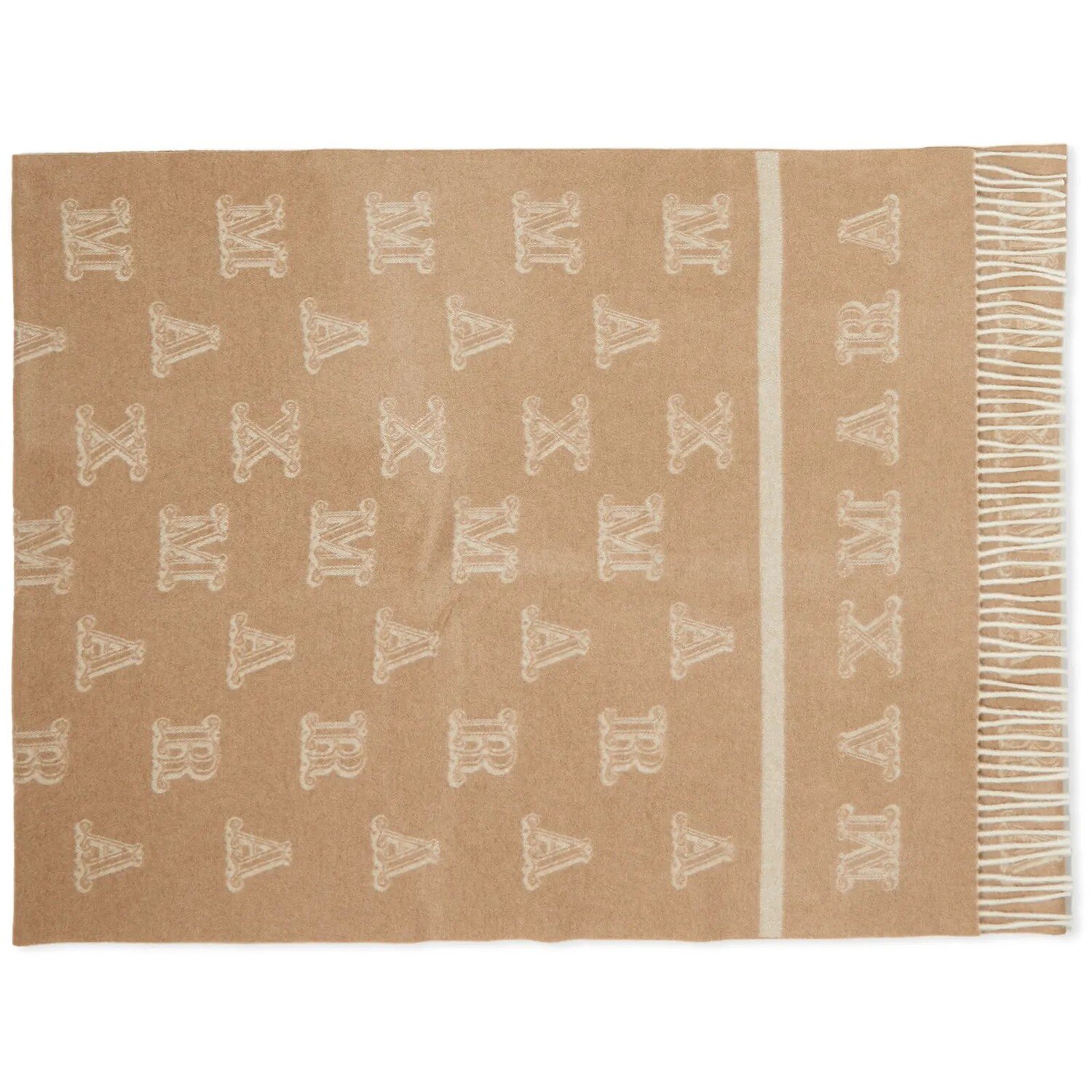 

Шарф Max Mara Wsklause All Over Logo, бежевый