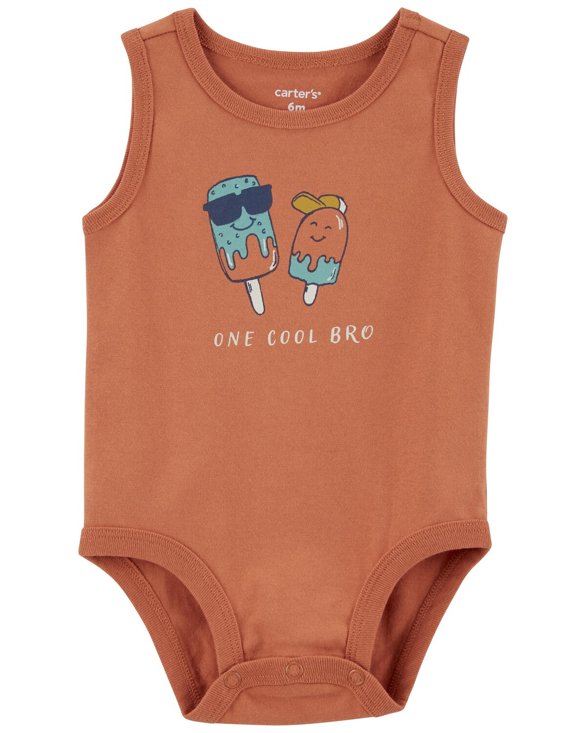 

Боди-майка Baby One Cool Bro Popsicle Carter's, коричневый