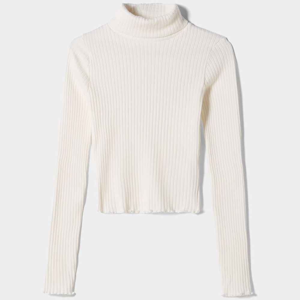

Водолазка Bershka High Neck, кремовый
