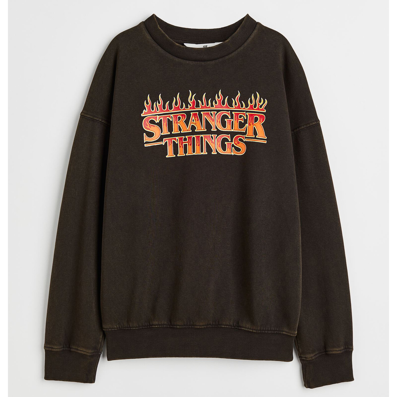 

Толстовка с мотивом H&M Stranger Things, черный/оранжевый/красный