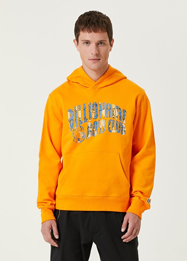Оранжевый свитшот с капюшоном и логотипом Billionaire Boys Club