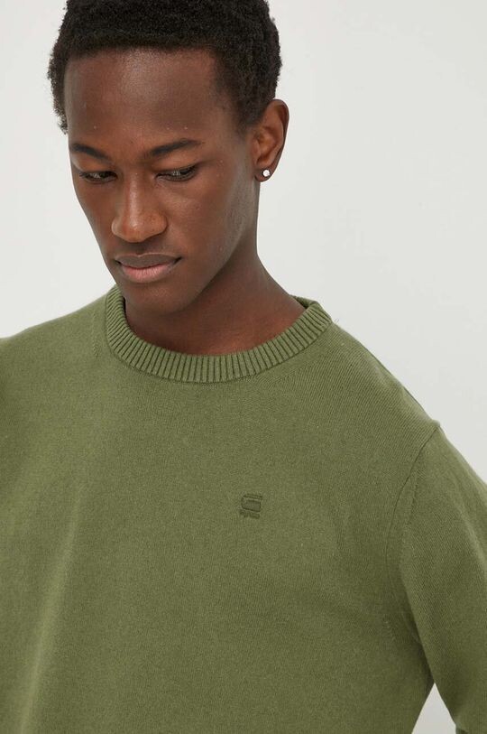 

Свитер из смесовой шерсти G-Star Raw, зеленый