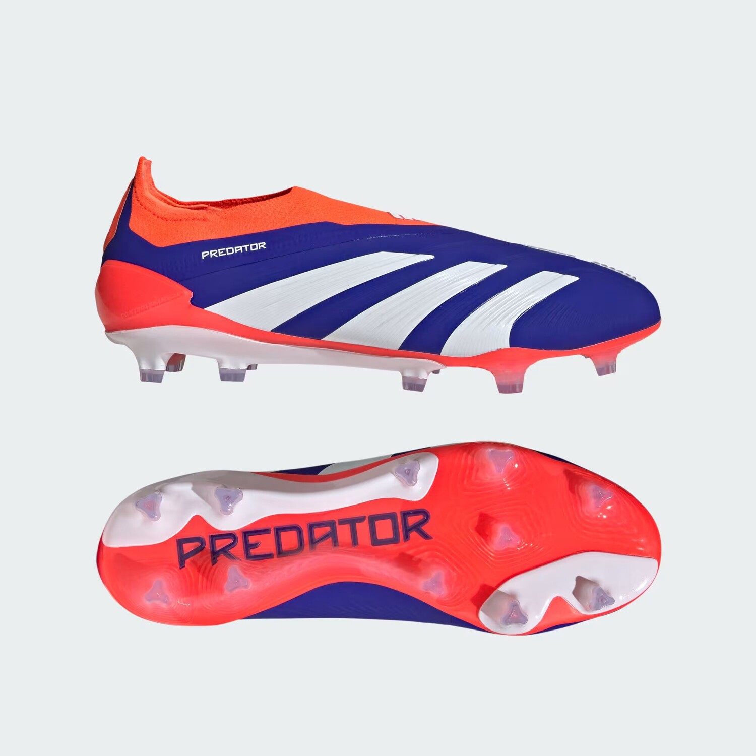 

Футбольные бутсы без шнурков Predator Elite для твердого грунта Adidas, цвет Lucid Blue/Cloud White/Solar Red