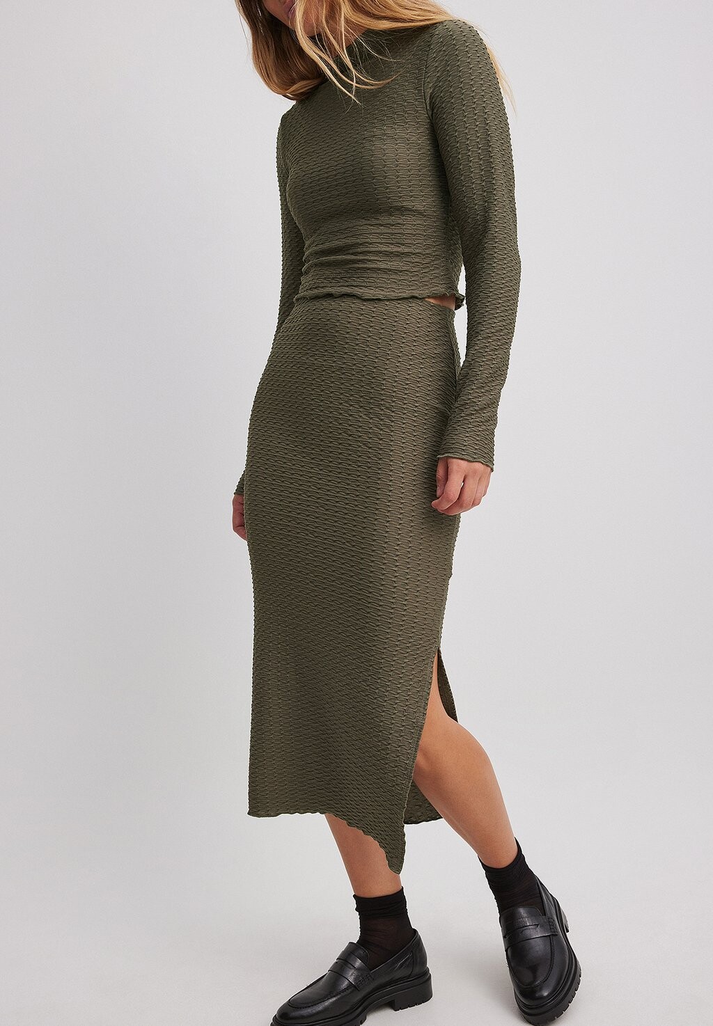 

Юбка NA-KD, цвет olive green