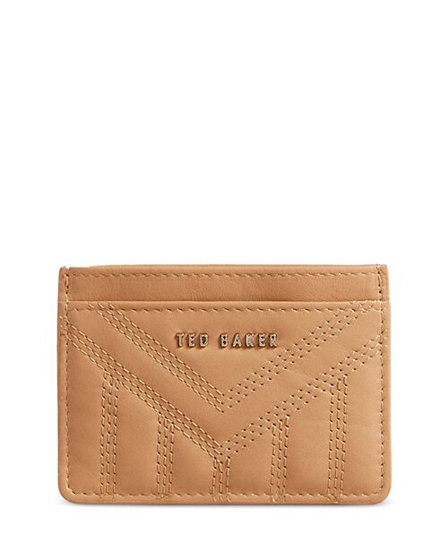 

Стеганая кожаная визитница Ayani Ted Baker, цвет Tan/Beige