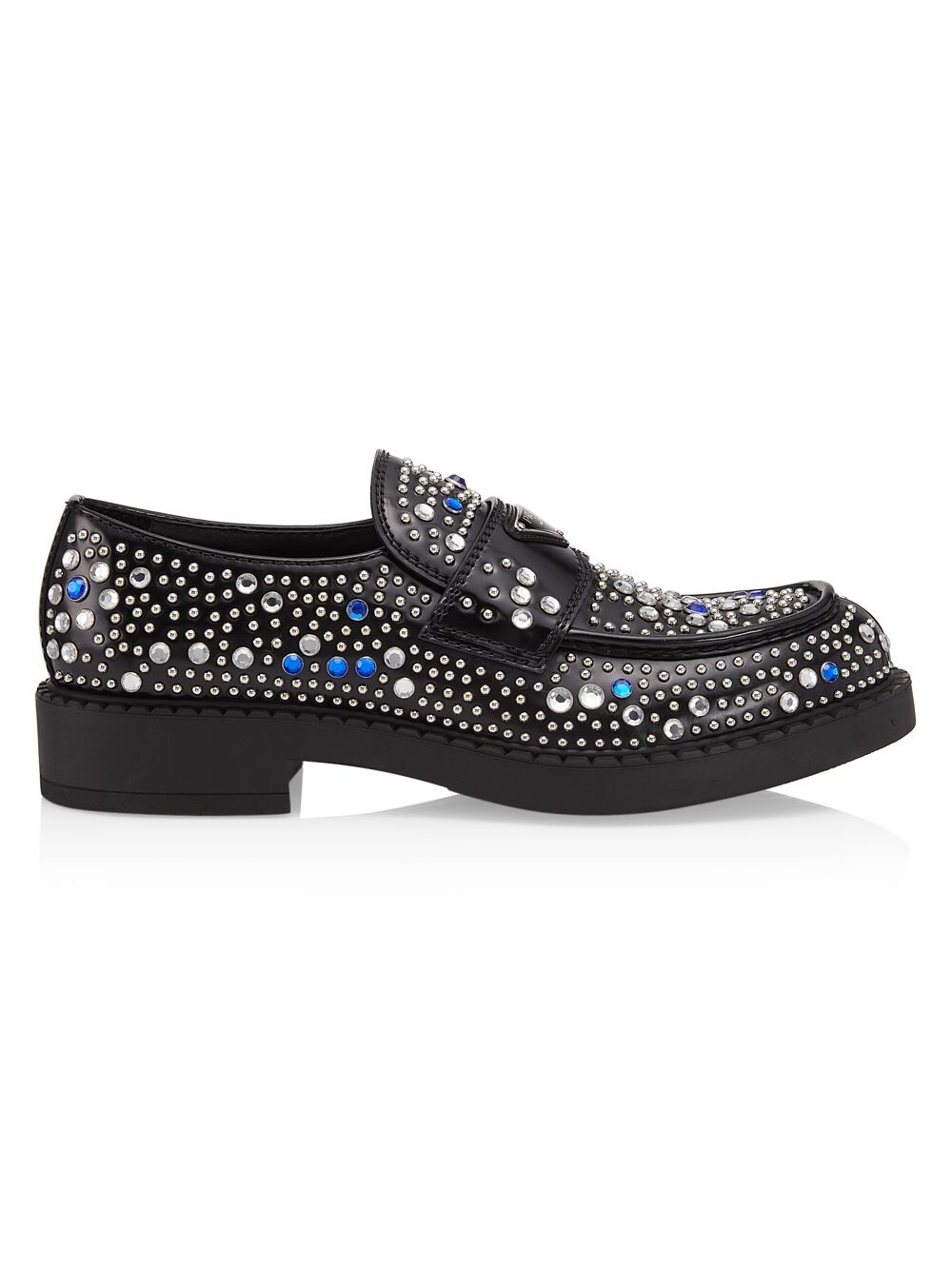 

Мокасины Spazzalato с заклепками Prada, неро