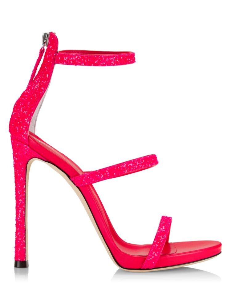 

Сандалии South 115 с блестящими ремешками Giuseppe Zanotti, цвет Hot Pink