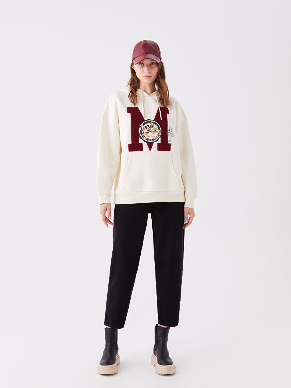 

Женские джинсовые брюки Baggy Fit LCW Jeans, черное родео, Черный