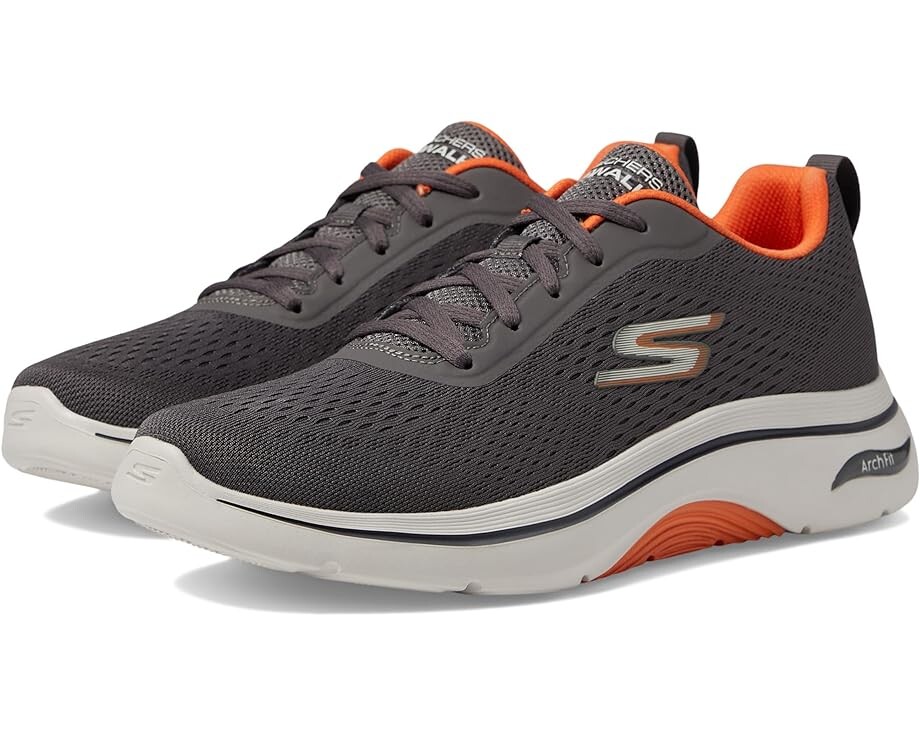 Кроссовки SKECHERS Performance Go Walk Arch Fit 2.0, цвет Charcoal/Orange кроссовки skechers sport flex advantage 4 0 charcoal orange