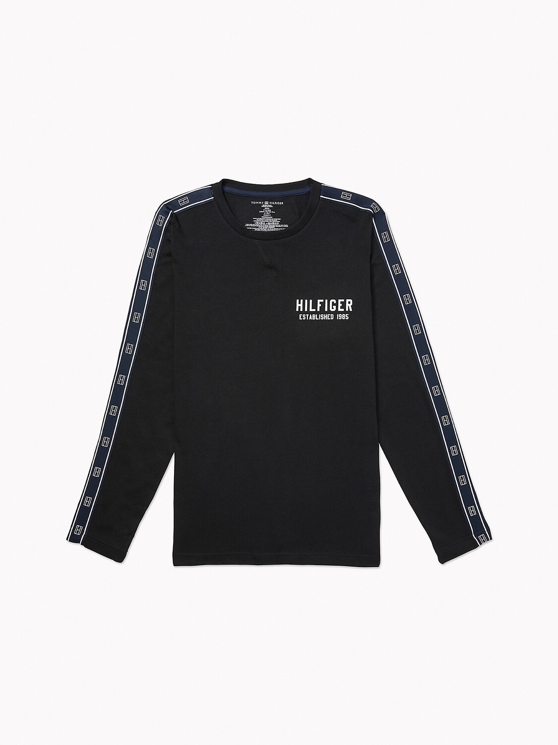 

Лонгслив Tommy Hilfiger hilfiger sleep crewneck, чёрный