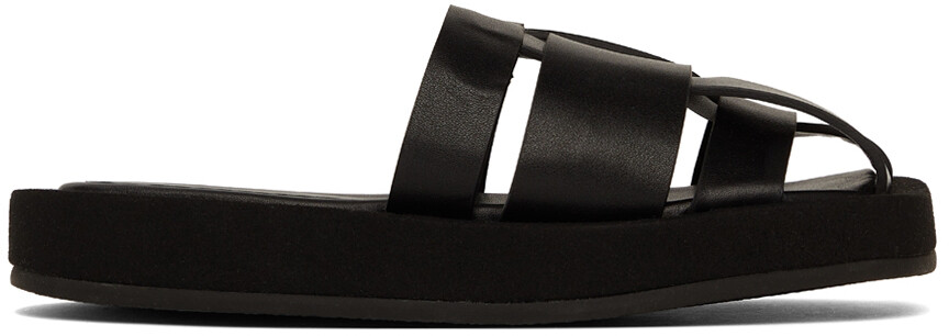 

Квадратные шлепанцы Black Cross Strap Recto