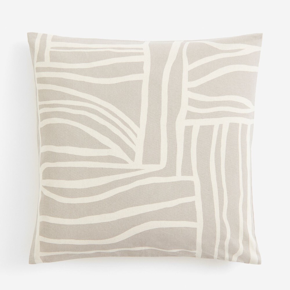 

Декоративная наволочка H&M Home Patterned, серо-бежевый/кремовый