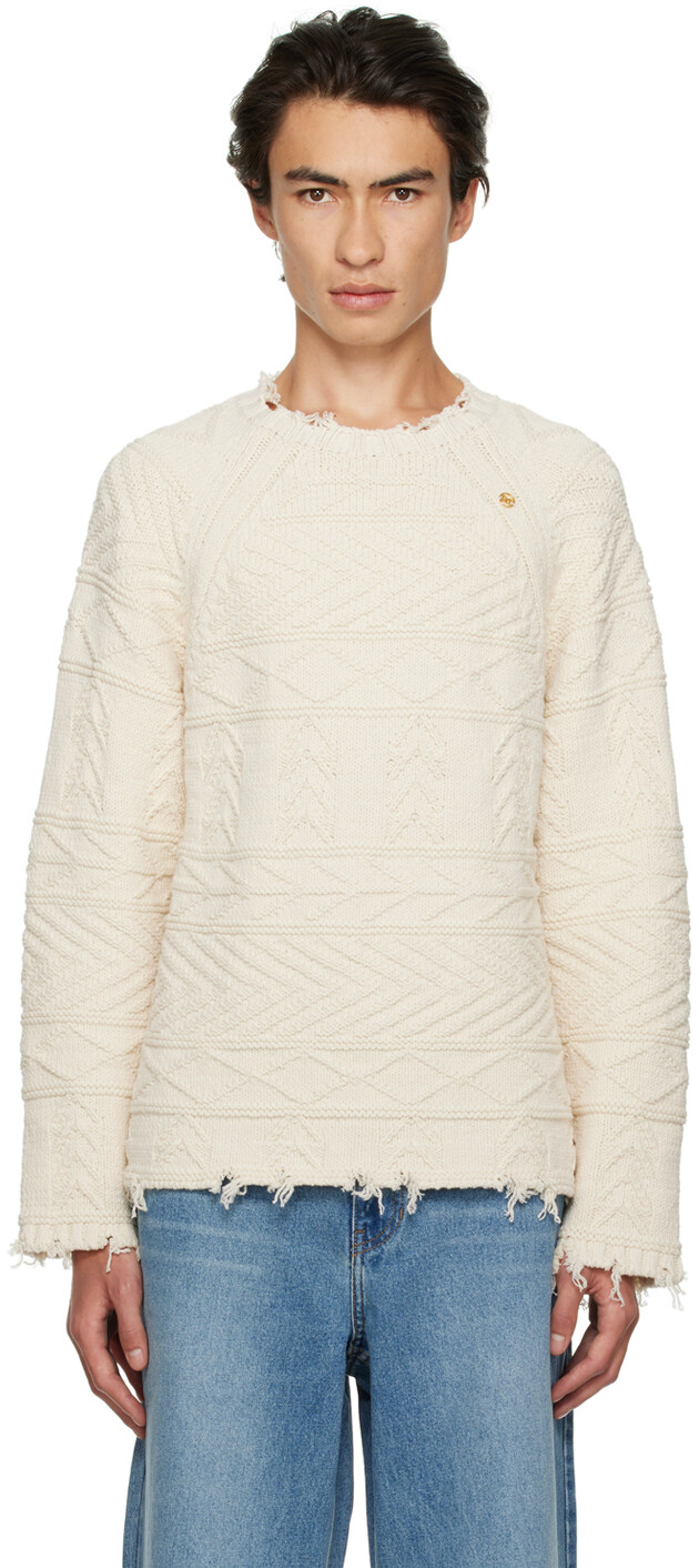 

Off-White Resort Винтаж Круглый вырез Recto, Белый