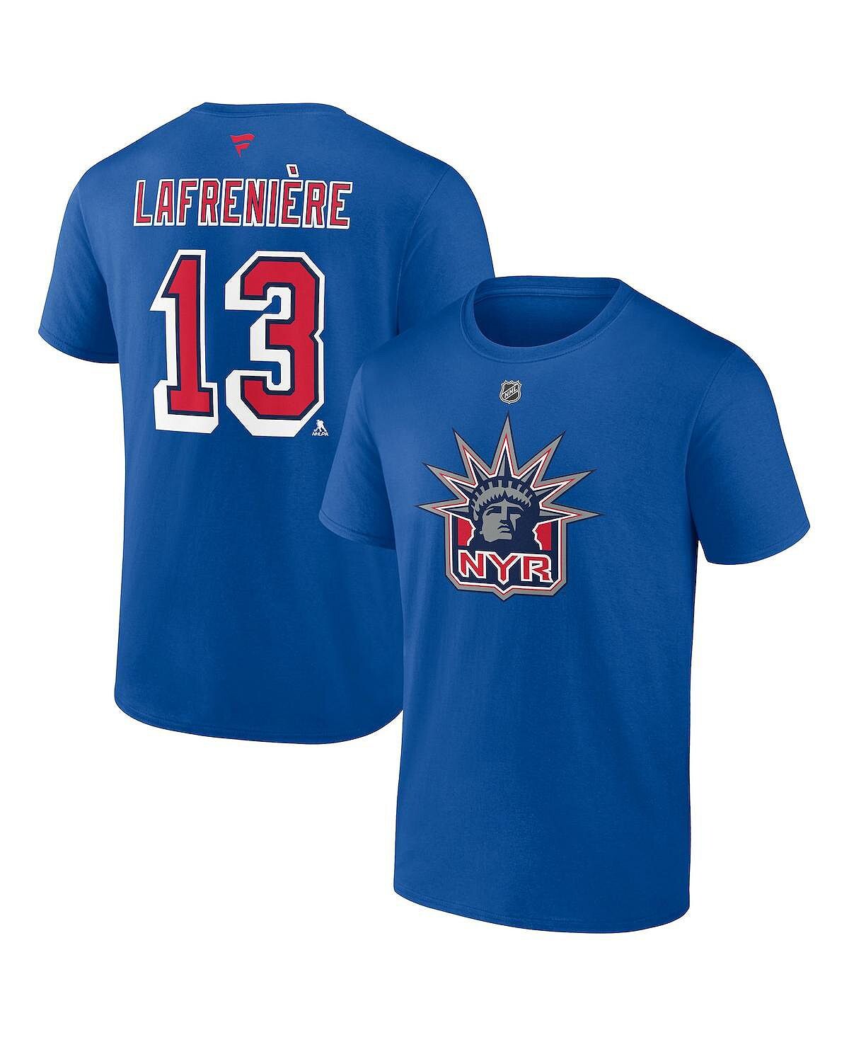 

Мужская фирменная футболка alexis lafreniere royal new york rangers special edition 2.0 с именем и номером Fanatics