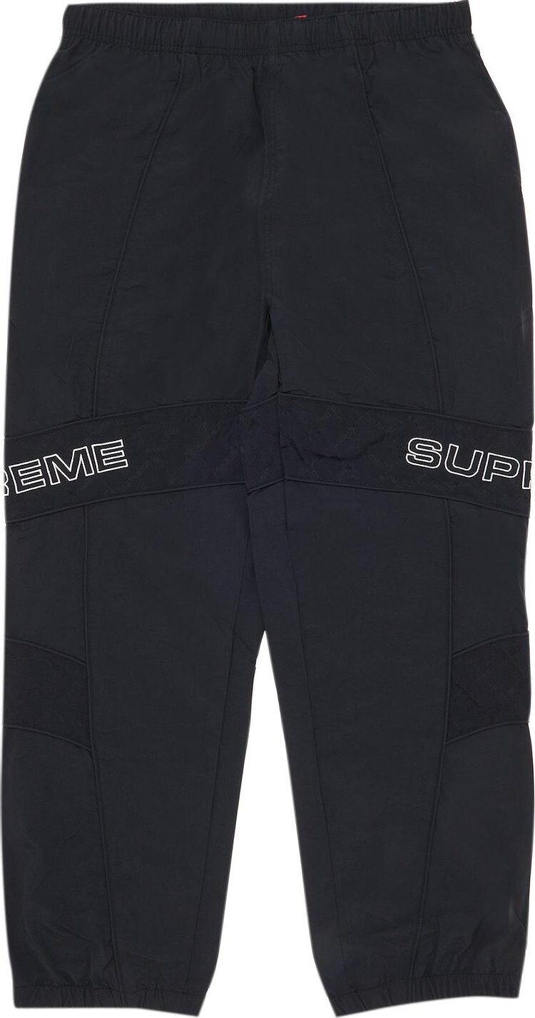 

Брюки Supreme Jacquard Panel Track Pant 'Black', черный