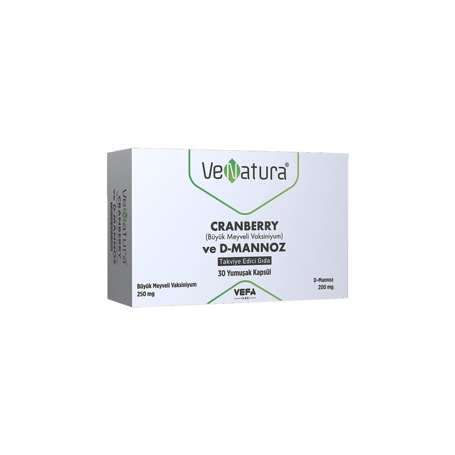 

Пищевая добавка Venatura Cranberry ve D-Mannoz, 30 капсул