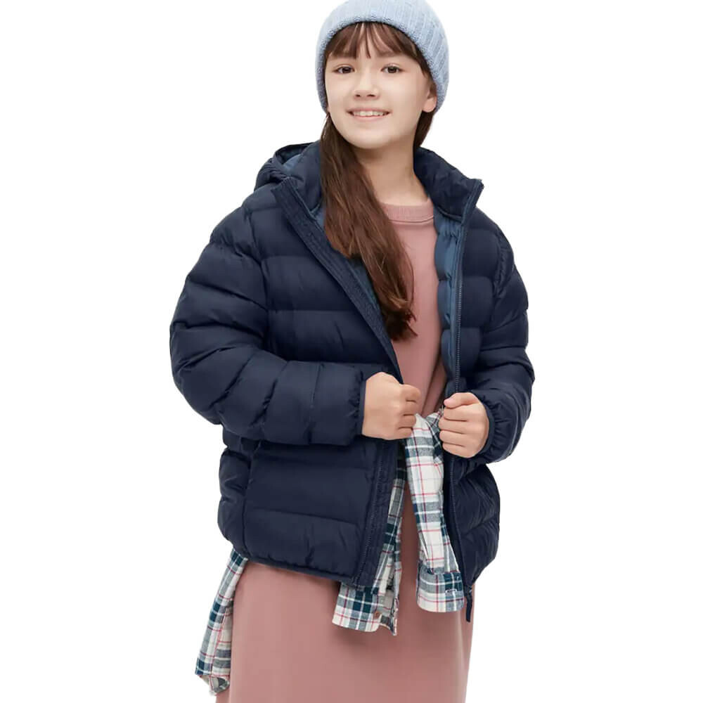 

Детская парка Uniqlo Warm Padded Washable Hooded, синий
