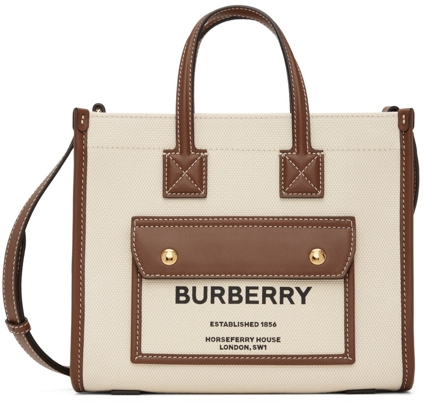 

Маленькая объемная сумка-тоут Off-White Freya Burberry