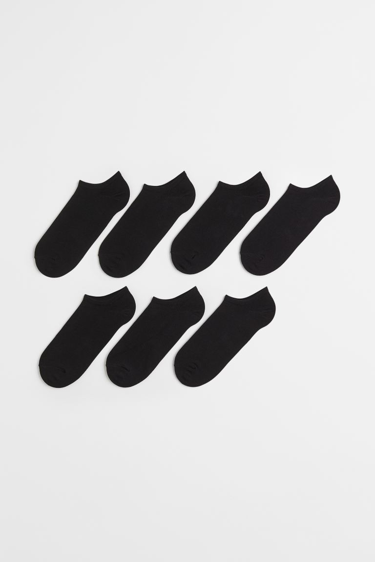 7 пар коротких носков H&M, черный