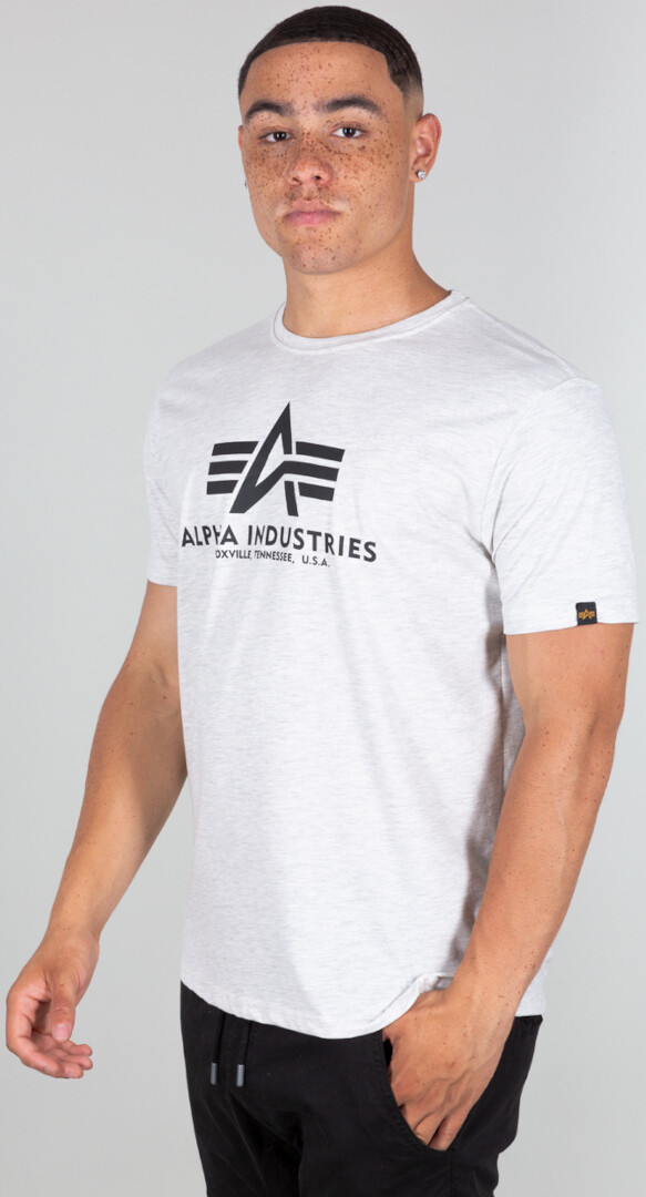 

Футболка Alpha Industries Basic, бело-черная