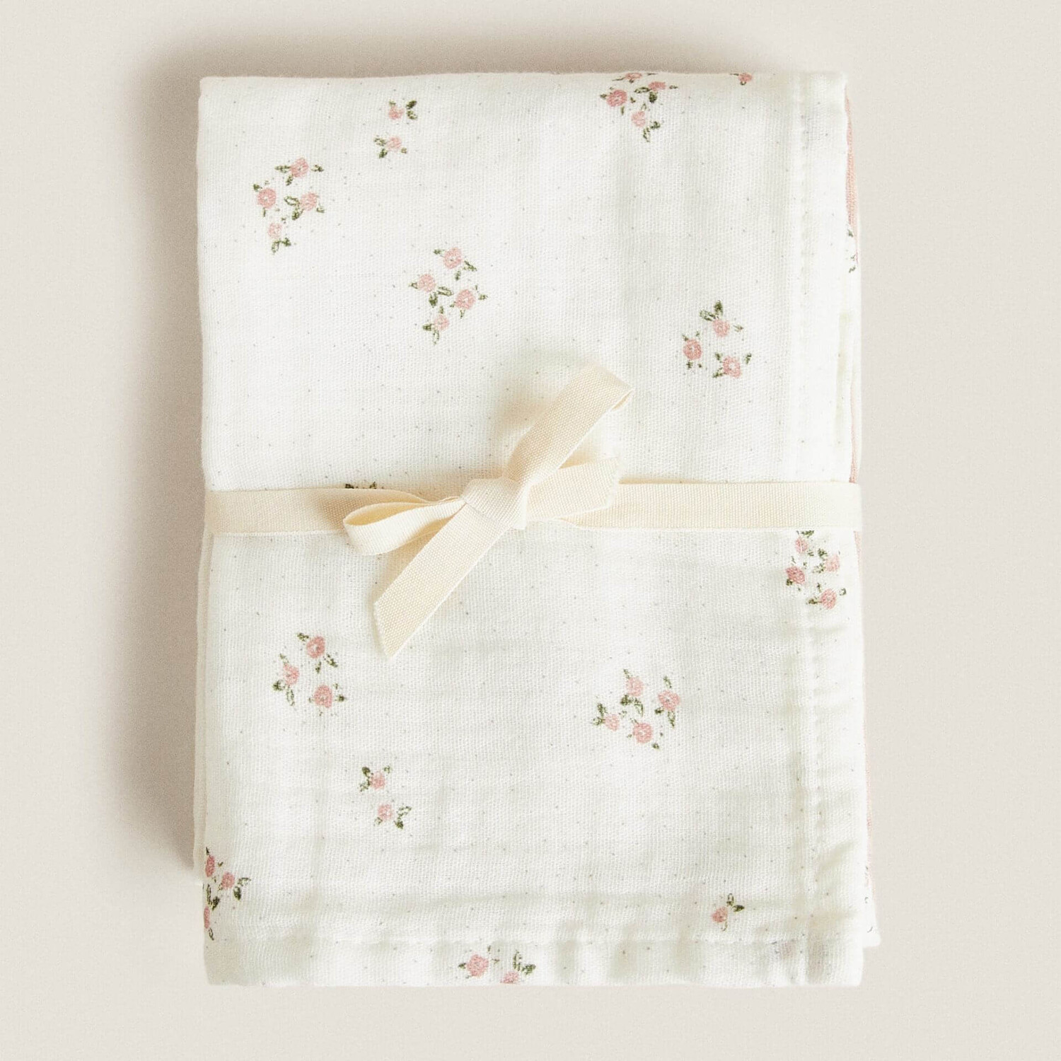 

Комплект пеленок Zara Home Muslin, 3 предмета, розовый/белый