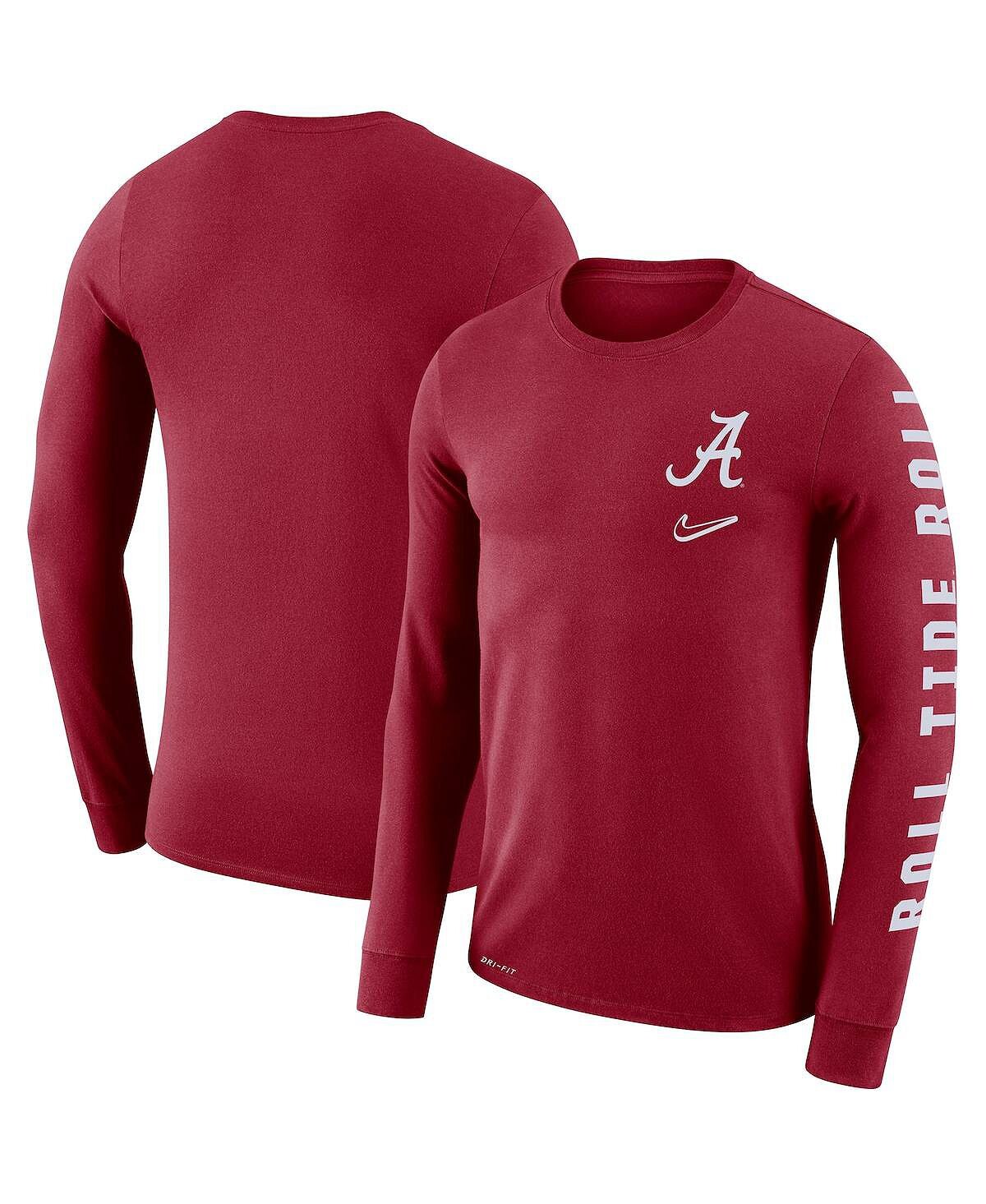 

Мужская футболка с длинным рукавом crimson alabama crimson tide local mantra performance Nike