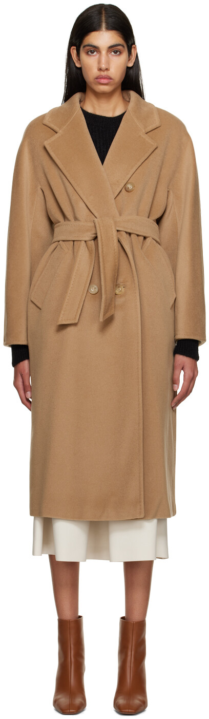 

Серо-коричневое пальто Madame Max Mara, Коричневый
