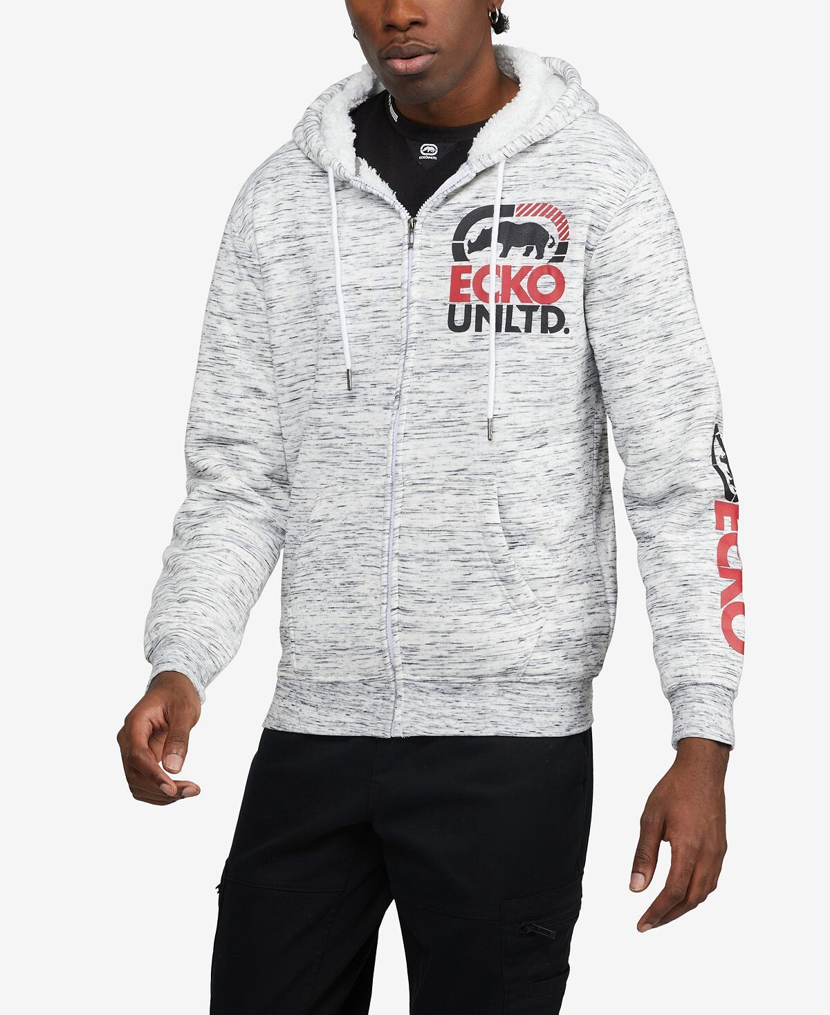 

Мужская толстовка с капюшоном far out sherpa Ecko Unltd, белый